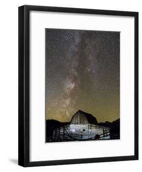 Moulton Barn and Milky Way Galaxy-Mike Cavaroc-Framed Photographic Print