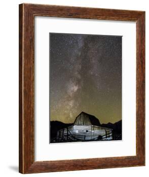 Moulton Barn and Milky Way Galaxy-Mike Cavaroc-Framed Photographic Print