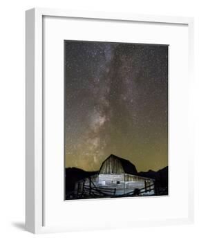 Moulton Barn and Milky Way Galaxy-Mike Cavaroc-Framed Photographic Print
