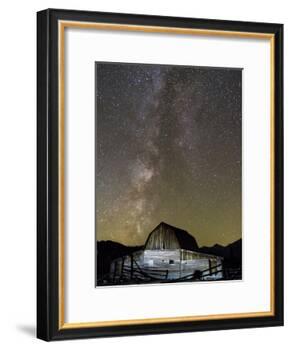 Moulton Barn and Milky Way Galaxy-Mike Cavaroc-Framed Photographic Print