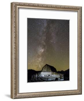 Moulton Barn and Milky Way Galaxy-Mike Cavaroc-Framed Photographic Print