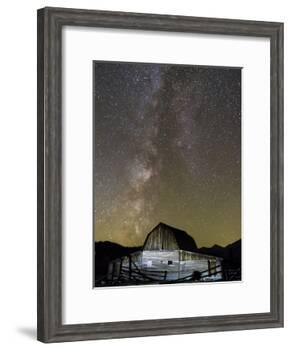 Moulton Barn and Milky Way Galaxy-Mike Cavaroc-Framed Photographic Print