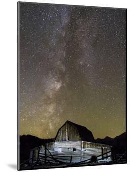 Moulton Barn and Milky Way Galaxy-Mike Cavaroc-Mounted Photographic Print