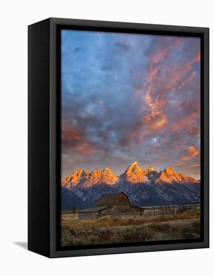 Moulton Barn at Sunrise, Grand Teton National Park-Adam Jones-Framed Premier Image Canvas