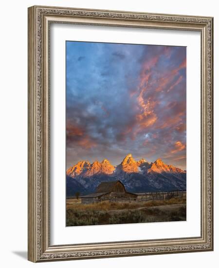 Moulton Barn at Sunrise, Grand Teton National Park-Adam Jones-Framed Photographic Print