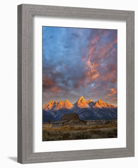 Moulton Barn at Sunrise, Grand Teton National Park-Adam Jones-Framed Photographic Print