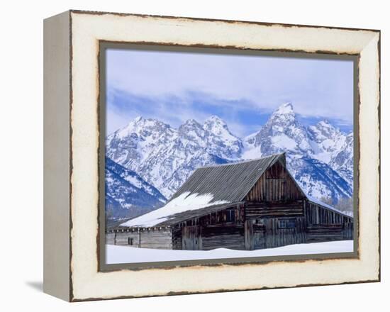 Moulton Barn below the Teton Range in winter-Scott T^ Smith-Framed Premier Image Canvas