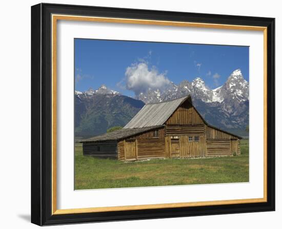 Moulton Barn on with the Grand Tetons Range, Grand Teton National Park, Wyoming, USA-Neale Clarke-Framed Photographic Print