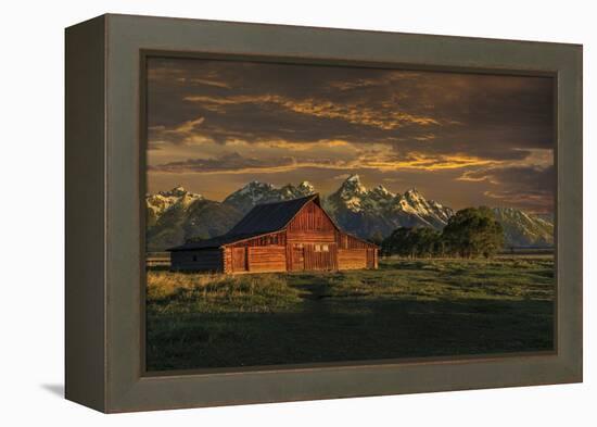 Moulton Barn Sunrise-Galloimages Online-Framed Premier Image Canvas