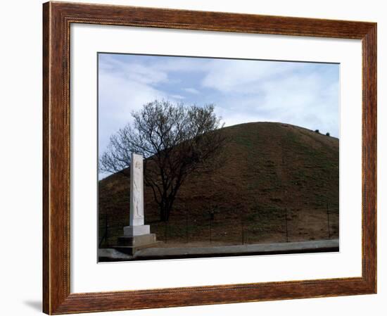 Mound Containing Ashes of 192 Athenian Soldiers Killed in Battle of Marathon-null-Framed Giclee Print