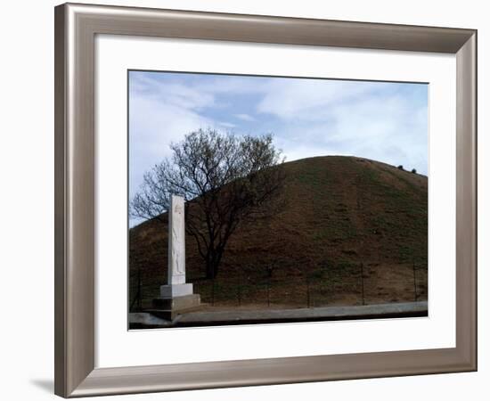 Mound Containing Ashes of 192 Athenian Soldiers Killed in Battle of Marathon-null-Framed Giclee Print