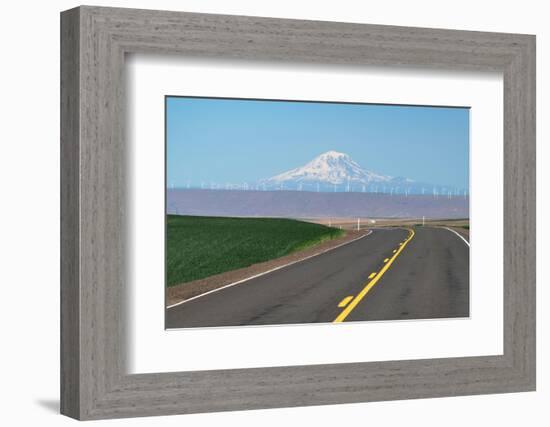 Mount Adams seen from, Oregon Highway 206 near Wasco, Oregon-Alan Majchrowicz-Framed Photographic Print