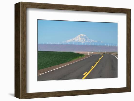 Mount Adams seen from, Oregon Highway 206 near Wasco, Oregon-Alan Majchrowicz-Framed Photographic Print