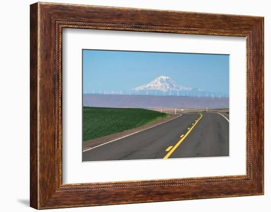 Mount Adams seen from, Oregon Highway 206 near Wasco, Oregon-Alan Majchrowicz-Framed Photographic Print