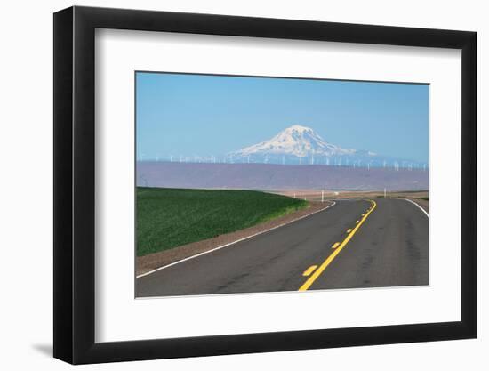 Mount Adams seen from, Oregon Highway 206 near Wasco, Oregon-Alan Majchrowicz-Framed Photographic Print