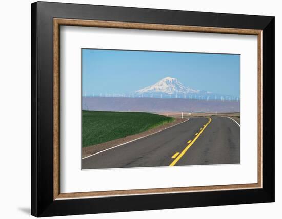 Mount Adams seen from, Oregon Highway 206 near Wasco, Oregon-Alan Majchrowicz-Framed Photographic Print