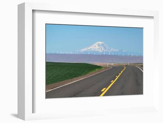 Mount Adams seen from, Oregon Highway 206 near Wasco, Oregon-Alan Majchrowicz-Framed Photographic Print