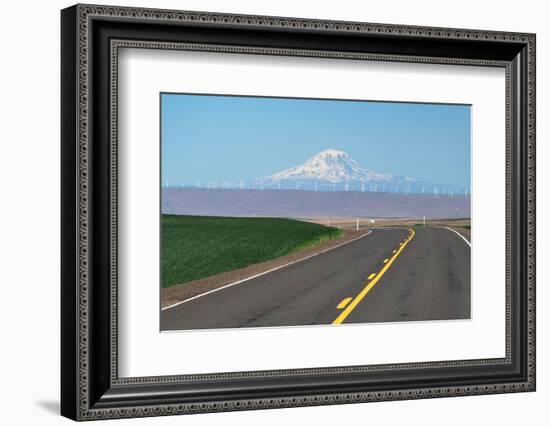 Mount Adams seen from, Oregon Highway 206 near Wasco, Oregon-Alan Majchrowicz-Framed Photographic Print