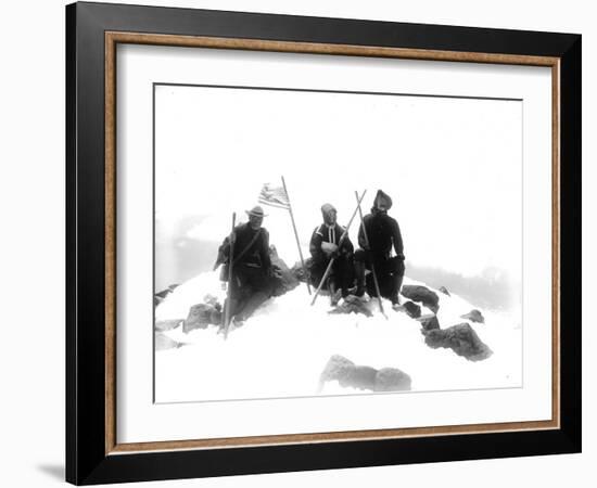 Mount Adams Summit, Circa 1901-Asahel Curtis-Framed Giclee Print