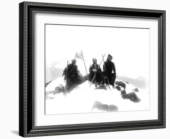 Mount Adams Summit, Circa 1901-Asahel Curtis-Framed Giclee Print