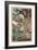 Mount Akiba from the Series Scenes of Famous Places Along the Tokaido Road-Kyosai Kawanabe-Framed Giclee Print