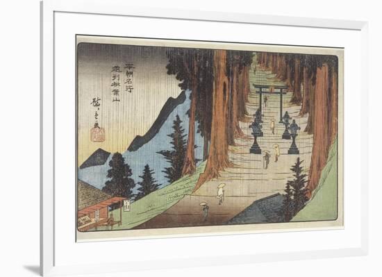 Mount Akiba in Enshu Province, 1837-1839-Utagawa Hiroshige-Framed Giclee Print