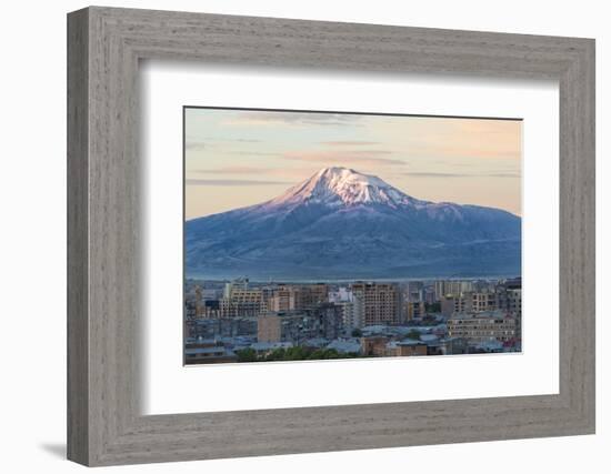 Mount Ararat and Yerevan viewed from Cascade at sunrise, Yerevan, Armenia, Cemtral Asia, Asia-G&M Therin-Weise-Framed Photographic Print