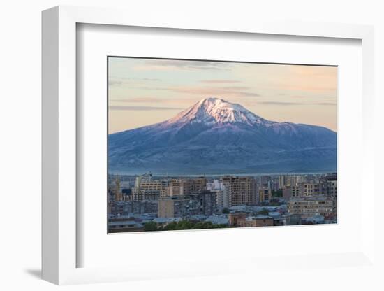 Mount Ararat and Yerevan viewed from Cascade at sunrise, Yerevan, Armenia, Cemtral Asia, Asia-G&M Therin-Weise-Framed Photographic Print