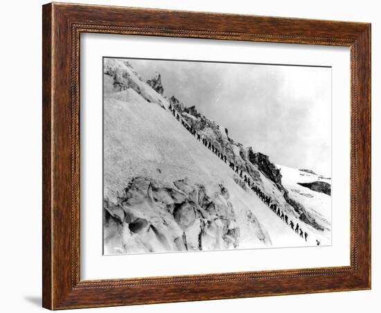 Mount Baker Ascent, 1908-Asahel Curtis-Framed Giclee Print