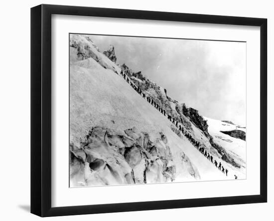 Mount Baker Ascent, 1908-Asahel Curtis-Framed Giclee Print