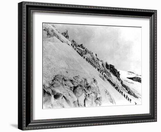 Mount Baker Ascent, 1908-Asahel Curtis-Framed Giclee Print