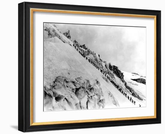 Mount Baker Ascent, 1908-Asahel Curtis-Framed Giclee Print