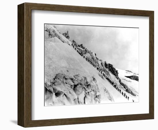 Mount Baker Ascent, 1908-Asahel Curtis-Framed Giclee Print