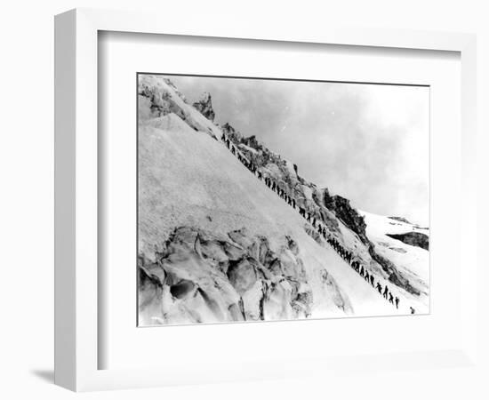 Mount Baker Ascent, 1908-Asahel Curtis-Framed Giclee Print