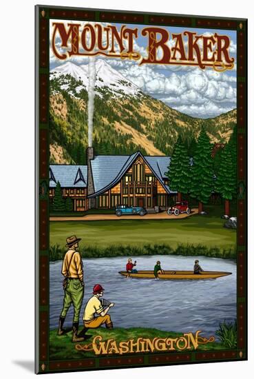 Mount Baker Lodge, Washington-Lantern Press-Mounted Art Print