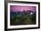 Mount Baker, Washington - Pink and Purple Sunset-Lantern Press-Framed Art Print