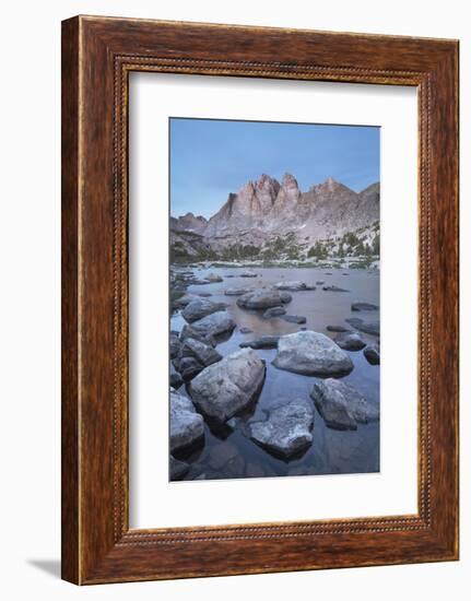 Mount Bonneville and Little Bonneville Lake. Bridger Wilderness, Wind River Range, Wyoming.-Alan Majchrowicz-Framed Photographic Print