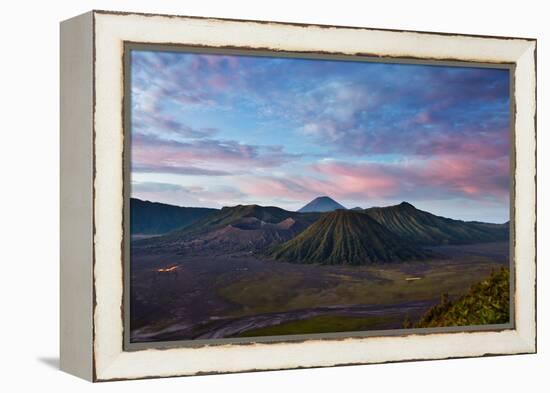 Mount Bromo Volcano and Bromo Tengger Semeru National Park-Alex Saberi-Framed Premier Image Canvas