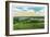 Mount Carmel, Illinois, Panoramic View of the Free Bridge over Wabash River-Lantern Press-Framed Art Print