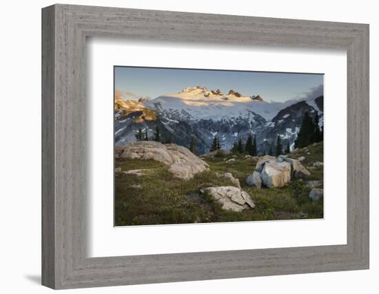 Mount Challenger elevation: 8236 feet / 2510 meter, North Cascades National Park-Alan Majchrowicz-Framed Photographic Print