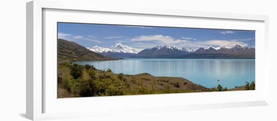 Mount Cook and Lake Pukaki, Mount Cook National Park, Canterbury Region-Stuart Black-Framed Photographic Print