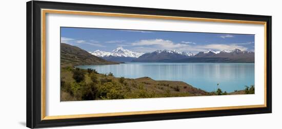 Mount Cook and Lake Pukaki, Mount Cook National Park, Canterbury Region-Stuart Black-Framed Photographic Print