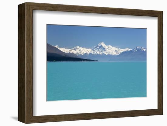 Mount Cook and Lake Pukaki, Mount Cook National Park, Canterbury Region-Stuart Black-Framed Photographic Print