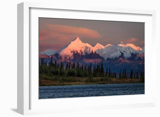 Mount Denali, previously known as McKinley from Wonder Lake, Denali National Park, Alaska-null-Framed Photographic Print