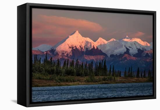 Mount Denali, previously known as McKinley from Wonder Lake, Denali National Park, Alaska-null-Framed Premier Image Canvas