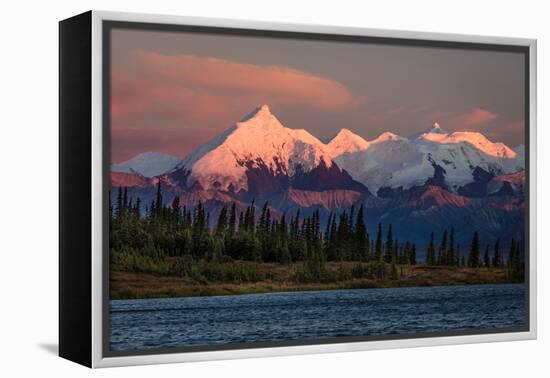 Mount Denali, previously known as McKinley from Wonder Lake, Denali National Park, Alaska-null-Framed Premier Image Canvas