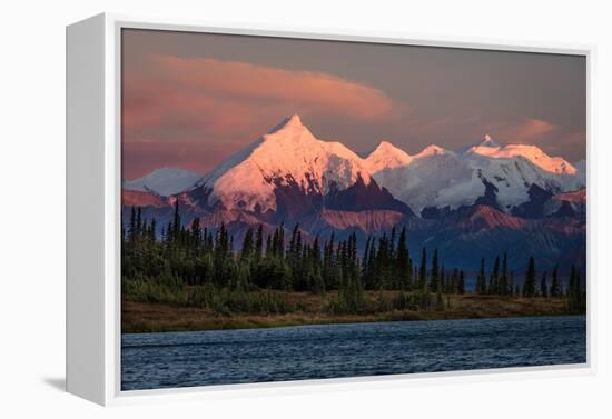 Mount Denali, previously known as McKinley from Wonder Lake, Denali National Park, Alaska-null-Framed Premier Image Canvas