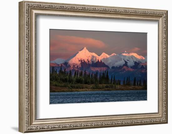 Mount Denali, previously known as McKinley from Wonder Lake, Denali National Park, Alaska-null-Framed Photographic Print