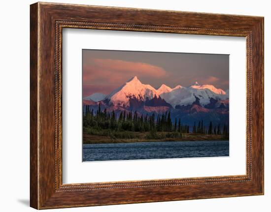 Mount Denali, previously known as McKinley from Wonder Lake, Denali National Park, Alaska-null-Framed Photographic Print