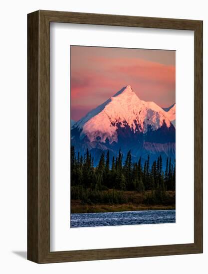 Mount Denali, previously known as McKinley from Wonder Lake, Denali National Park, Alaska-null-Framed Photographic Print